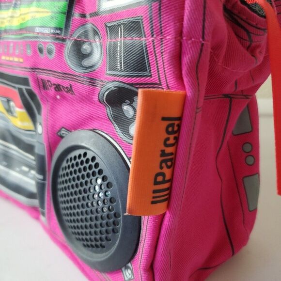 Vintage III Parcel Boombox Speaker Handbag Audio Shoulder Tote Bag Y2K Pink - Picture 5 of 16